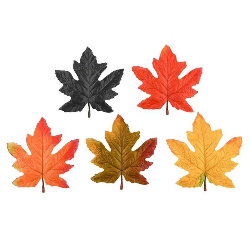 High Quality Maple Leaves Halloween Festival Party Decor Autumn Home Wall Ornaments Stage Wedding Scrapbooking Artificial Plants