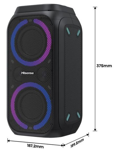 Hisense Power Audio Party 160 Speaker, Black