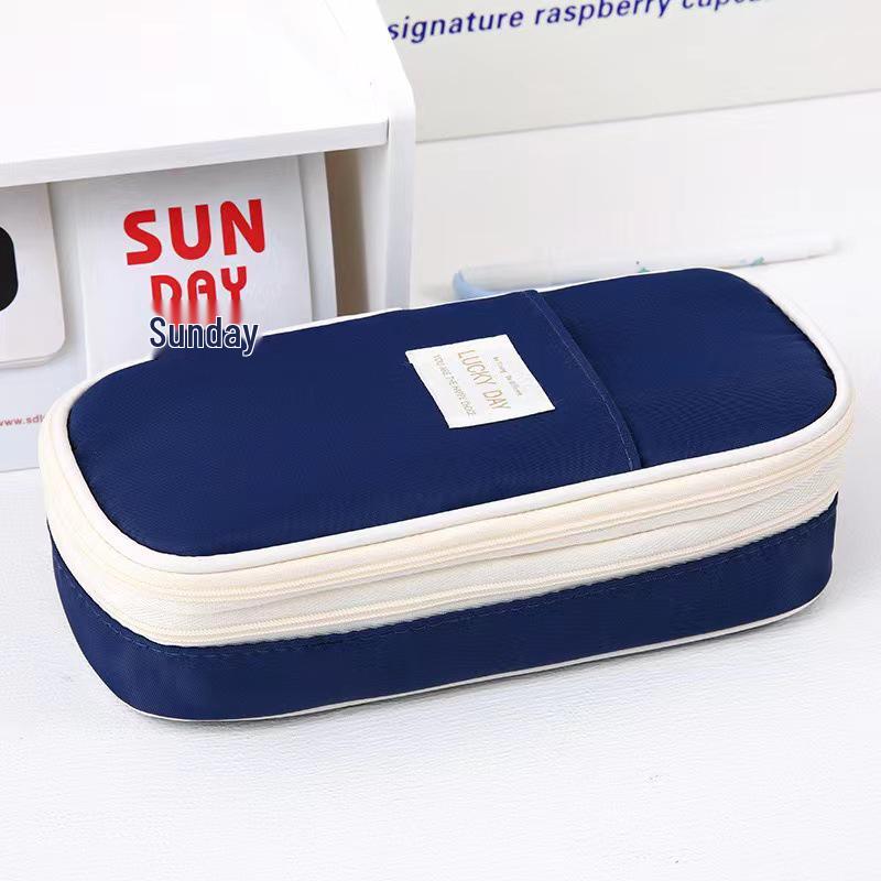 Large-Capacity Dirt-Resistant Pencil Case for Primary and Junior High School Girls - Stylish and Simple Design