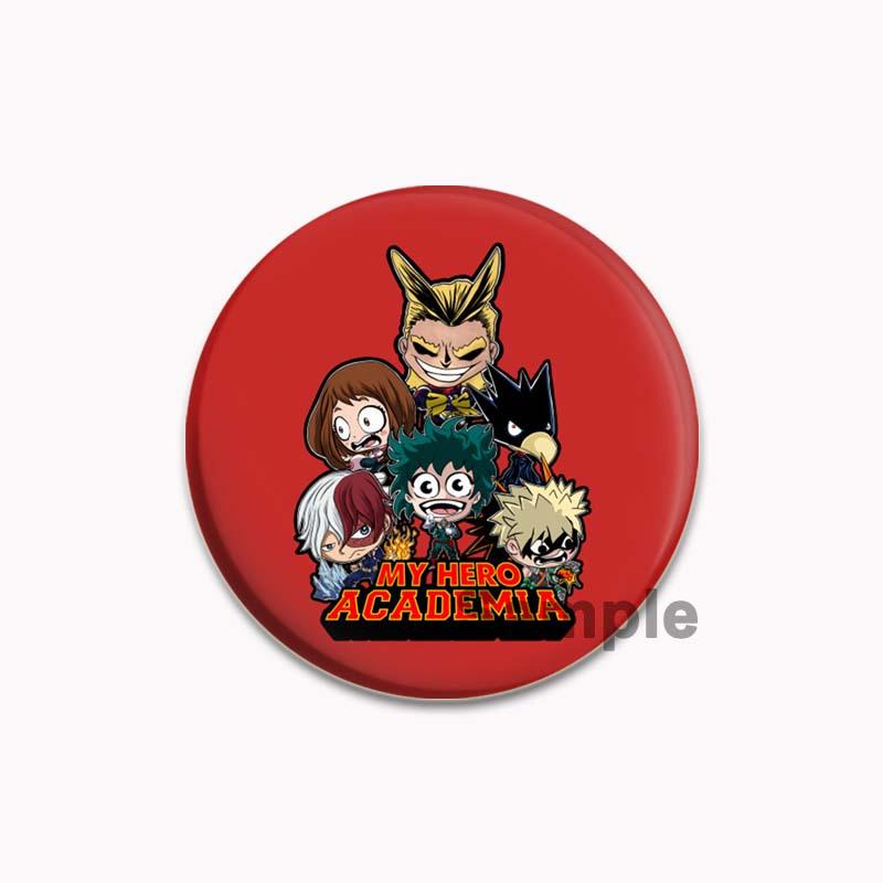 32/44/58mm Anime My Hero Academia Brooch Midoriya Izuku Bakugou Katsuki Todoroki Shoto Cartoon Badge Accessories Jewelry Gift Handmade Round Pins
