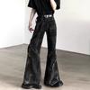 Dunkel ro Amerikanischer High-Street-Vibe Mikro-Lautsprecher Herren High-Waist Nischen-Design-Sinn Jeans Hohes Gefühl