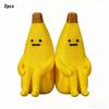 3pcs/2pcs/1pc Anxious Banana 3D Printed Figurines | Durable PLA Material, Creative Decor for Home, Office, and Car