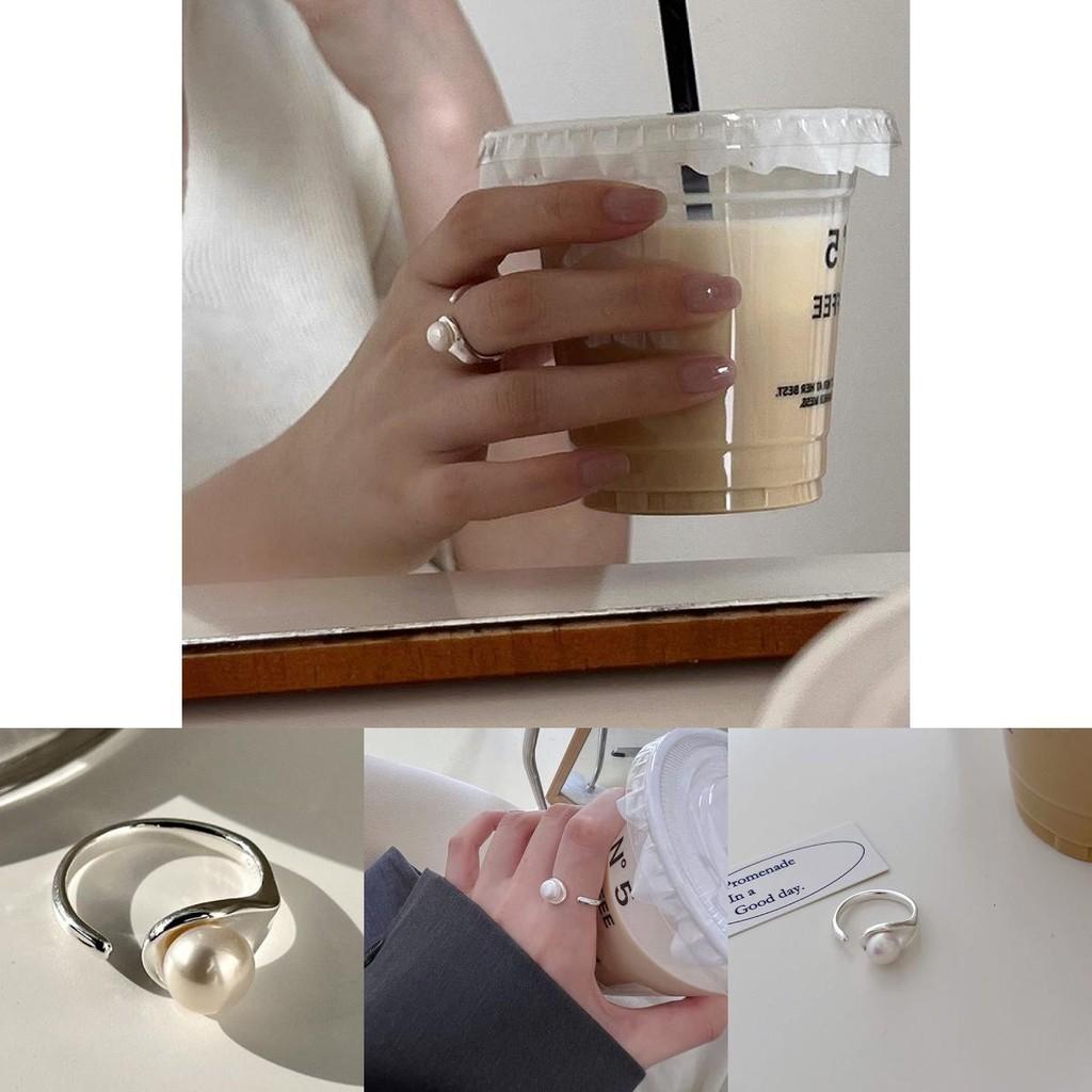 Open Design Stylish Pearl Ring For Women With Modern Aesthetic And Versatile Appeal Fashion