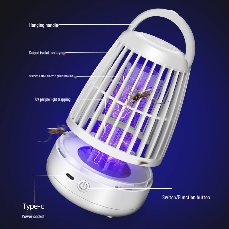 USB Wall-Mountable Night Light & Mosquito Killer Lamp for Bedroom
