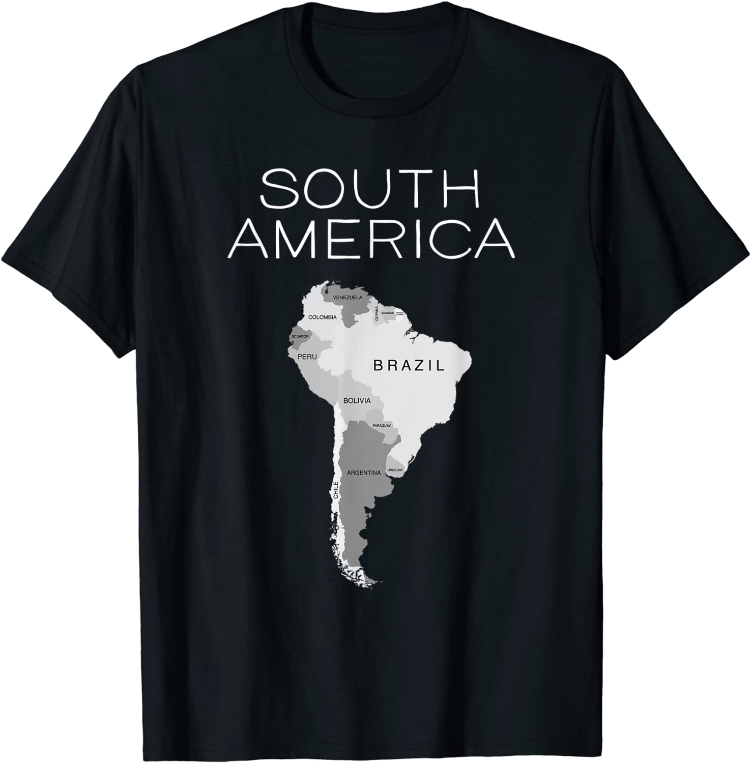 South America Map T-shirt S