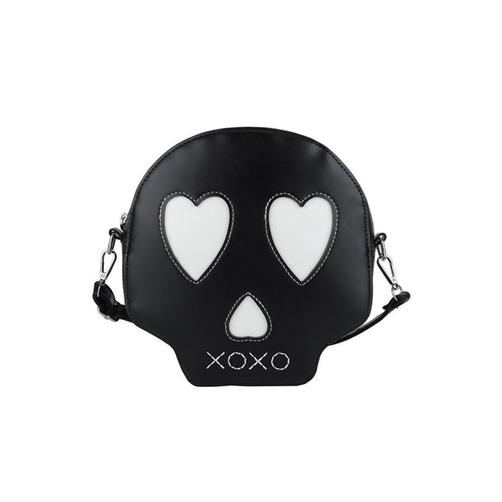 

Маленькая сумка из ПУ кожи на Хэллоуин, забавная сумка через плечо с скелетом, сумка через плечо с черепом на Хэллоуин, женская чёрный