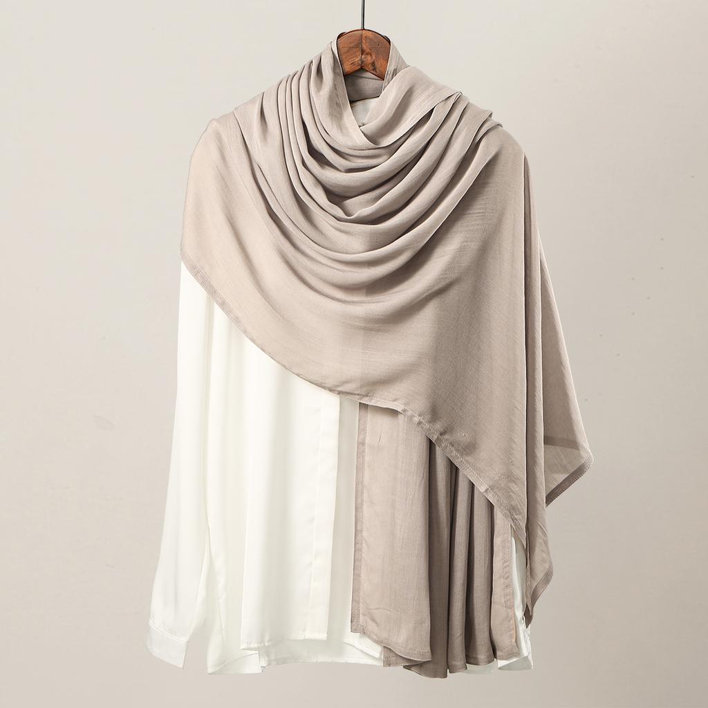 Cotton Rayon Modal Hijabs Scarf Solid Headscarf Wraps Big Size Plain Shawls Muslim Women Hijab Islamic Turban Headband 190*85cm