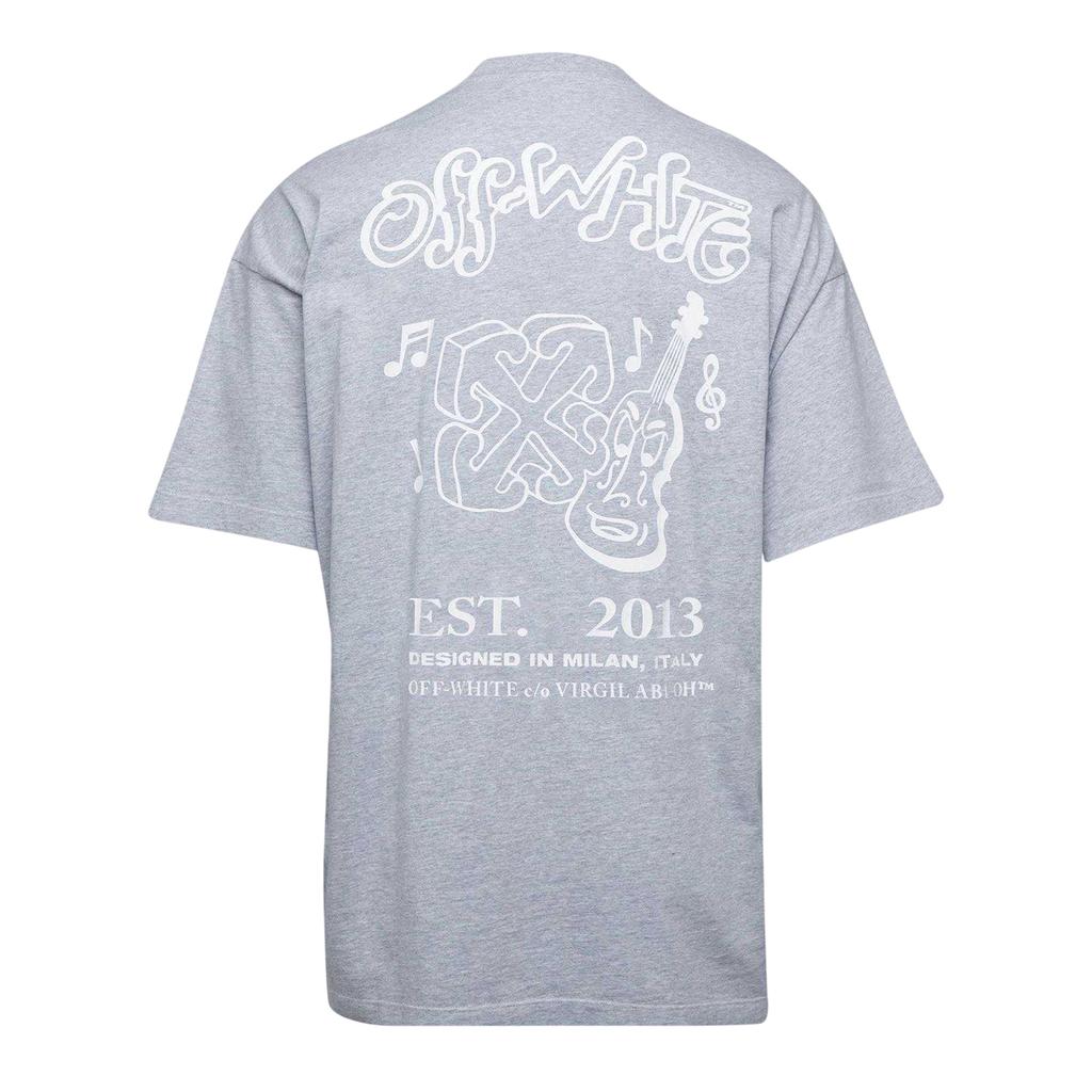 Off White Mens Hl_Music Graphic Print Regular T-Shirt