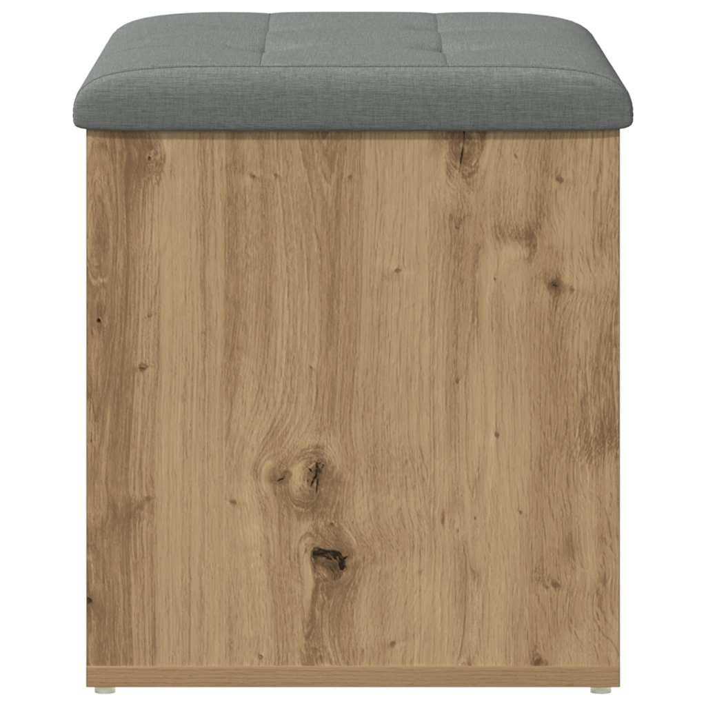 Storage Bench in Artisan Oak 62 x 42 x 45 cm Wood Based Material