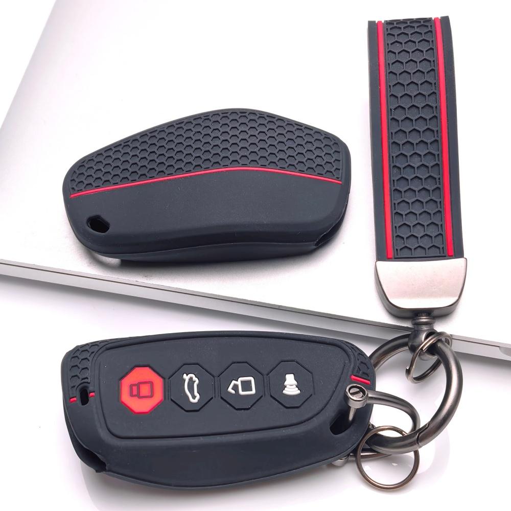 Key Fob Cover for Haval H6 Jolion Dargo M6 with Keychain Anti-Scratch Surface Shockproof Structure Soft Grip Texture Easy Install Design