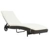 Day and Night - Day and Night Lounger with Wheels and Brown Synthetic Rattan Cushion