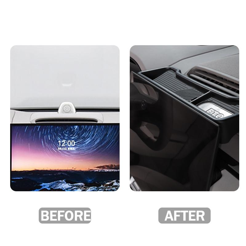 For ZEEKR 7X 2025+ Centre Console Storage Box Behind Screen Dashboard Tissue Box Organiser TPE Material Interior Car Accessories