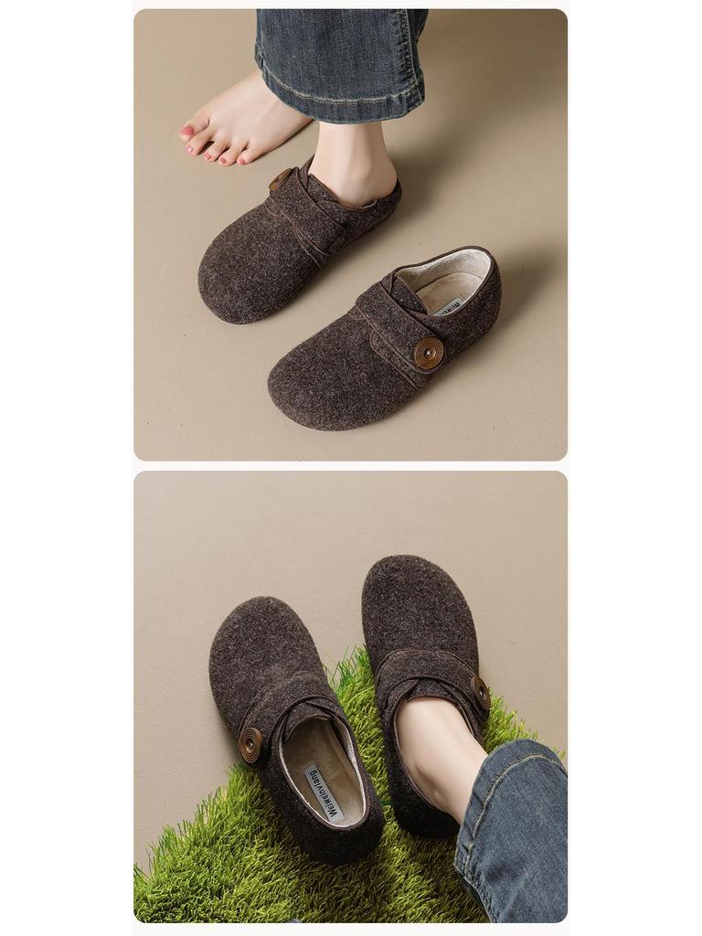 Weiwei Girl Women's Plush Furry Leopard Print Warm Cotton Shoes with Height Increase - Autumn & Winter.