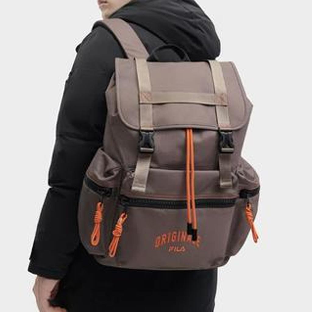 New FILA Fabric Laptop Bag Backpack Extra Small Unisex Coffee Umber F13M349102F-BN