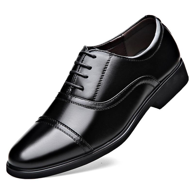 Leather Shoes Men's Spring and Autumn Work Shoes Business Dress Men's Shoes Three Joints and One Pedal