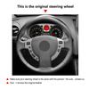 Car Accessories Steering Wheel Cover Leather Trim Black with red strip For Nissan QASHQAI X-Trail NV200 Rogue 2008 2009 2010