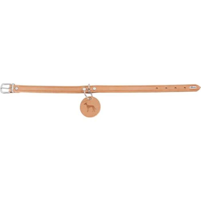 Collier pour Chien - HUNTER - Aalborg - Cuir Rouge - Taille M - Résistant et Confortable