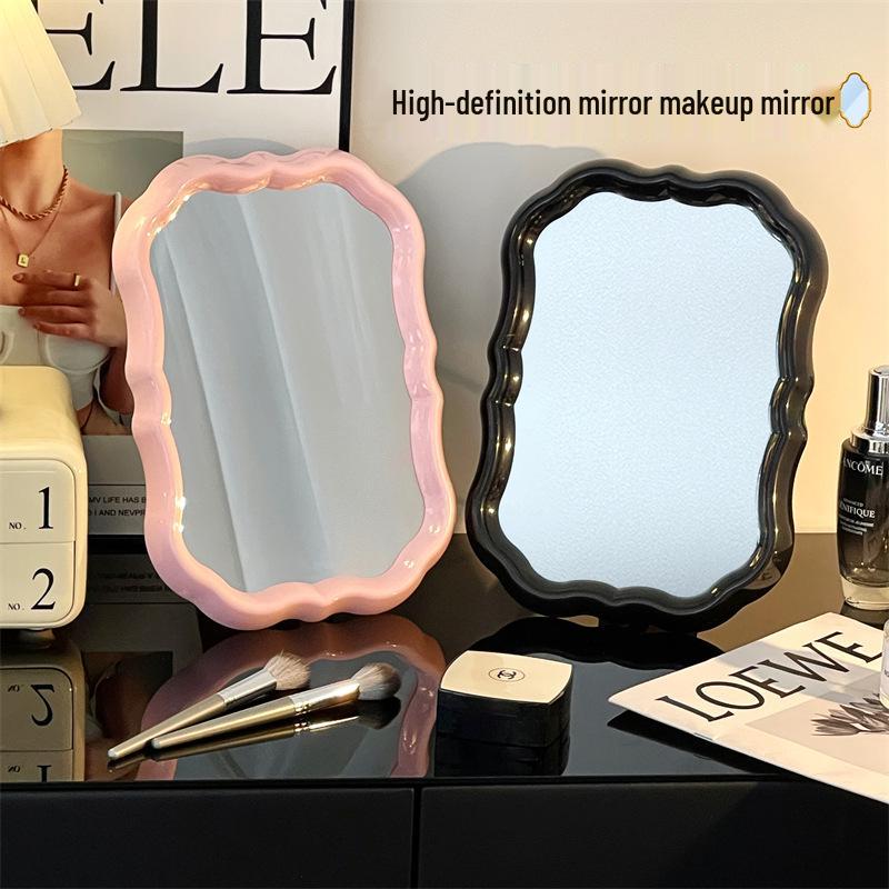 Creative Desktop Vanity Mirror for Students - High-Value Flower Design
