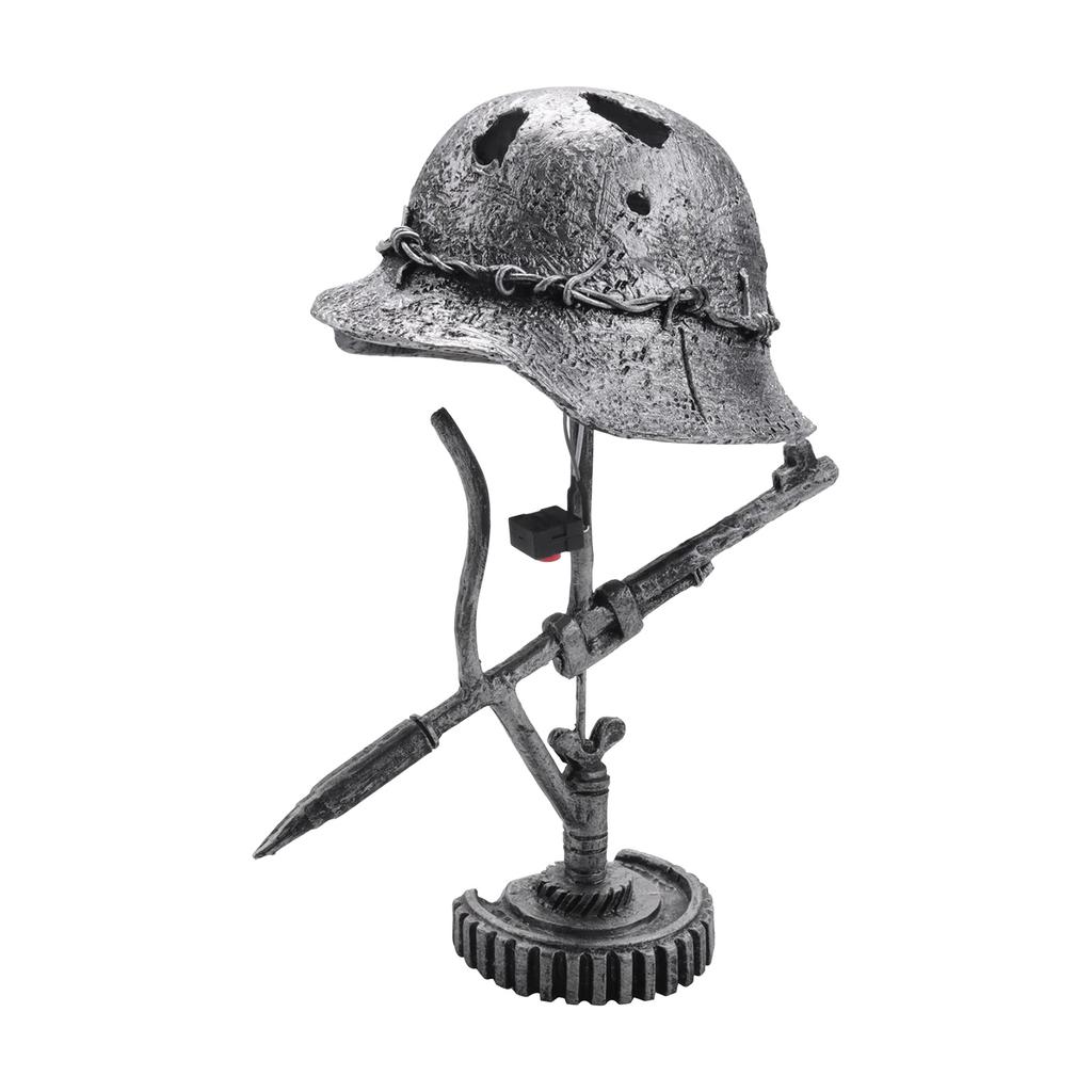Retro Wartime - Resin With Vintage Military , Decorative, Suitable For Buffs And Themed Home Décor (without String Lights)