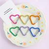 6/12PCS Colorful Heart-shaped Carabiner Random Colors Aluminum Alloy Carabiners Hanging Buckle Hiking Travel Outdoor Gadgets ZYF