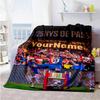 Lamine Yamal 37 Personalisierte Decke Gemütliche Personalisierte Decke Weich Warm Gemütlich Vielseitig für Nickerchen Bett Strandkorb Ideal für Alle Jahreszeiten
