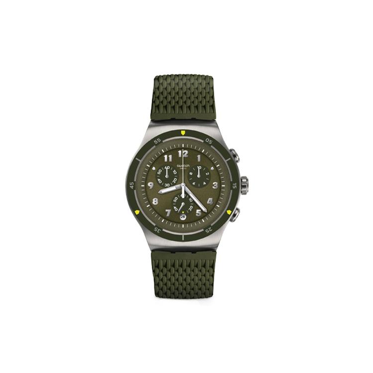 SWATCH Unisex Green Watch YOS461 YOS461 Army Green Watch Dial