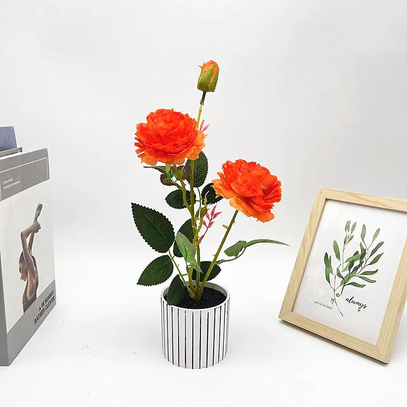 Pfingstrose Kunstblumentopf Schwarzer Sand Bonsai Indoor Heimdeko Requisite Fotografie