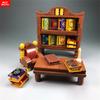 Conjunto MOC Tijolos DIY Mesa e cadeira Clássicas Marrons e Estante Livro Mágico Blocos de Construção Brinquedos para crianças Presentes de Natal