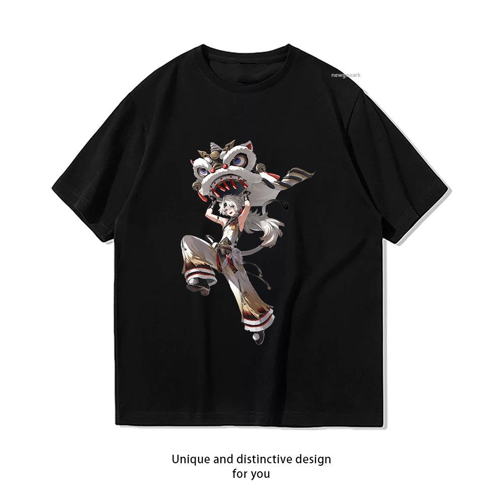 Lingyang Wuthering Waves Shirt Woman Man Casual Cotton Printed T Shirts Adult Streetwear Camisetas Tops Tee Creative