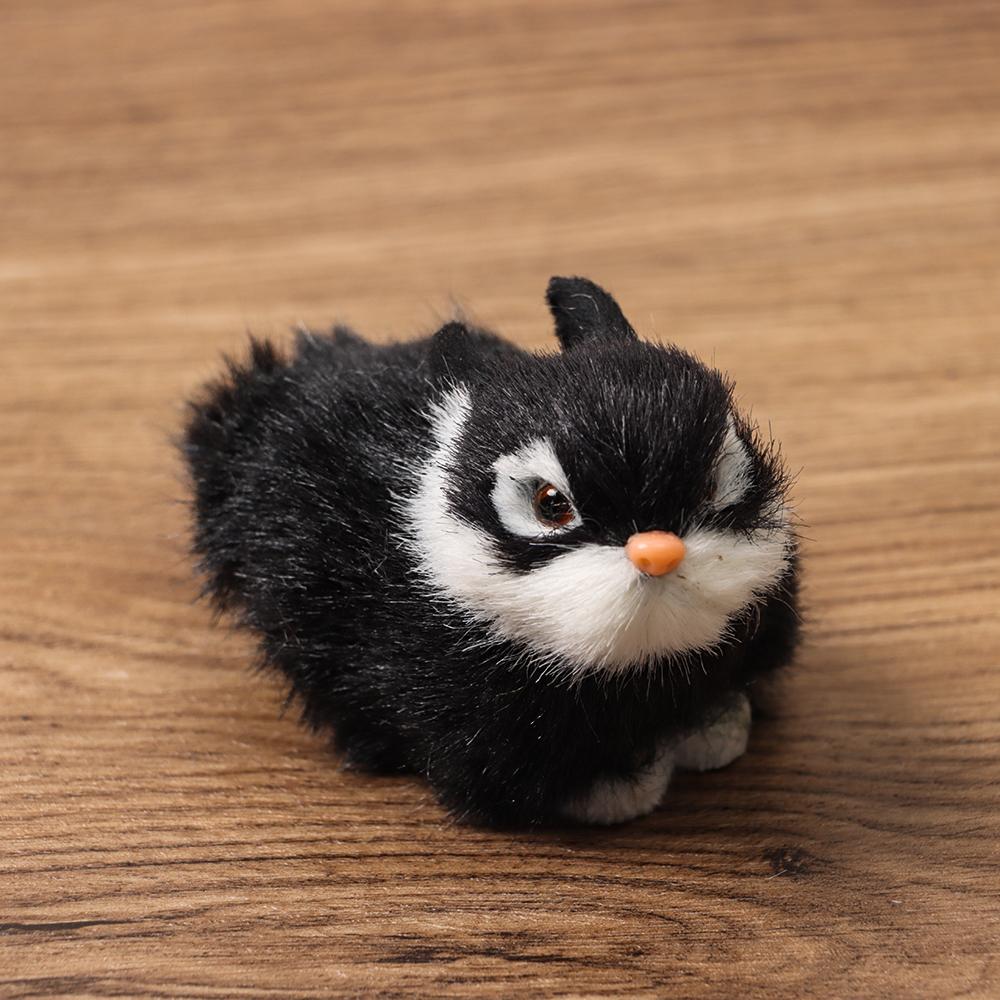 Mini Lifelike Animal Desktop Furnishings Simulation Easter Rabbits Rabbit Model Plush Toys