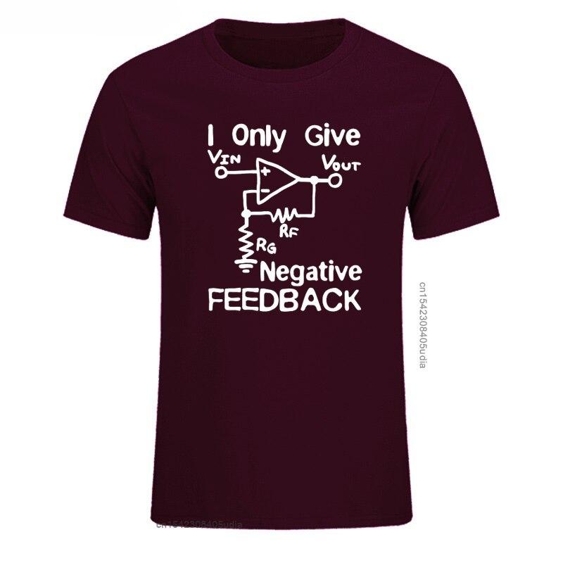 New Funny Cotton Oversized T Shirt Men Cotton Print Tee I Give Negative Feedback Computer Engineer T-Shirt New Fashion