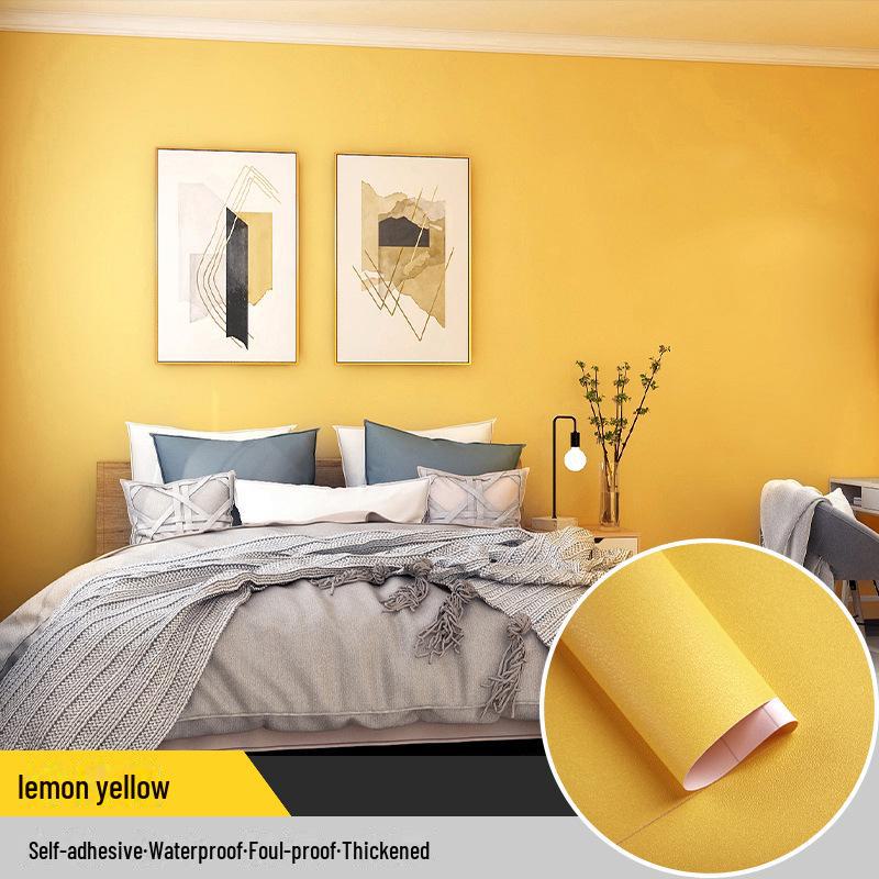 Self-Adhesive Solid Color PVC Wallpaper for Bedroom and Home Décor