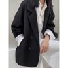Women Loose Fit Long Sleeve Blazer Korean Style Casual Office Wear