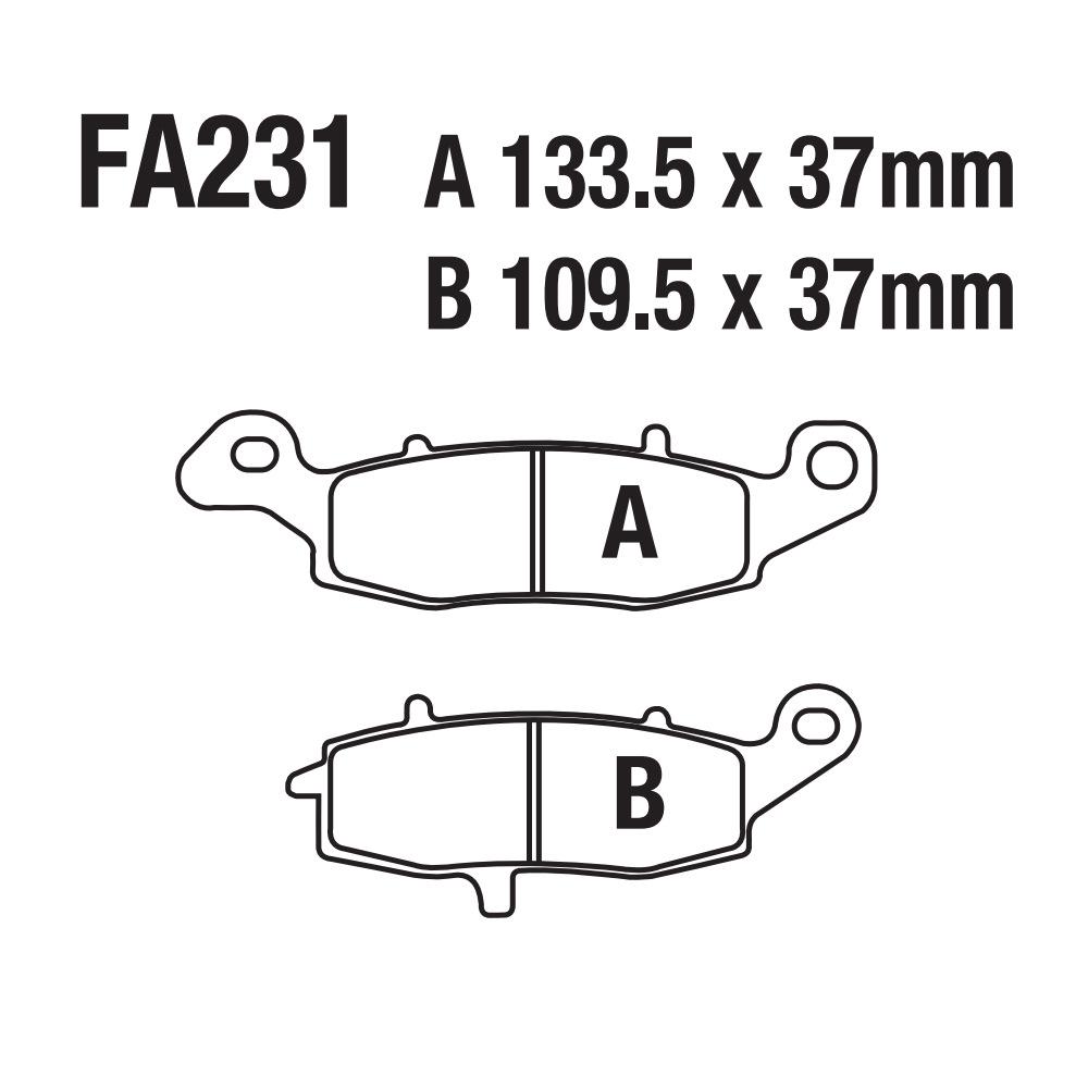 Motorcycle & ATV Brake Pads: FA231 CF650 VN1700