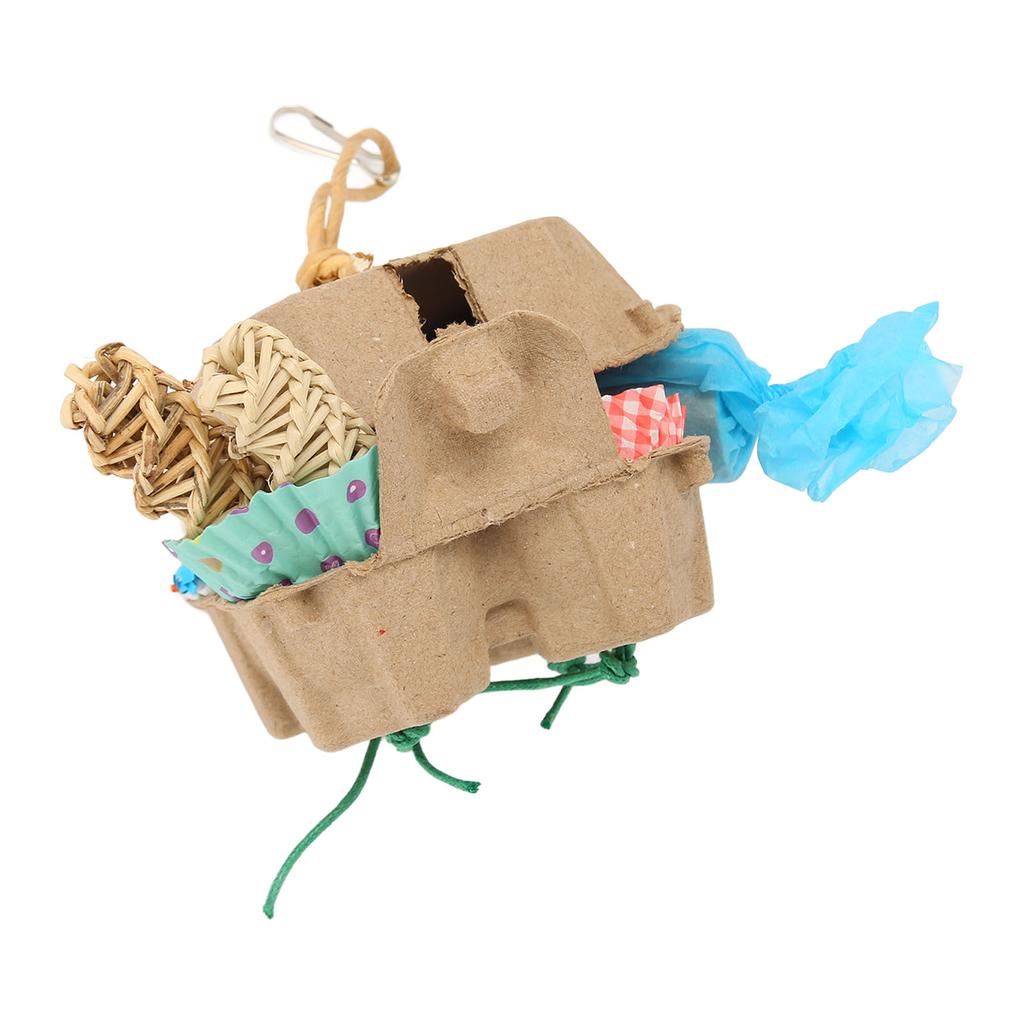Bird Foraging Box Toys Fun Colorful Shredding Paper Sola Wood Rattan Ball Grass Rope Parrot Foraging Toys