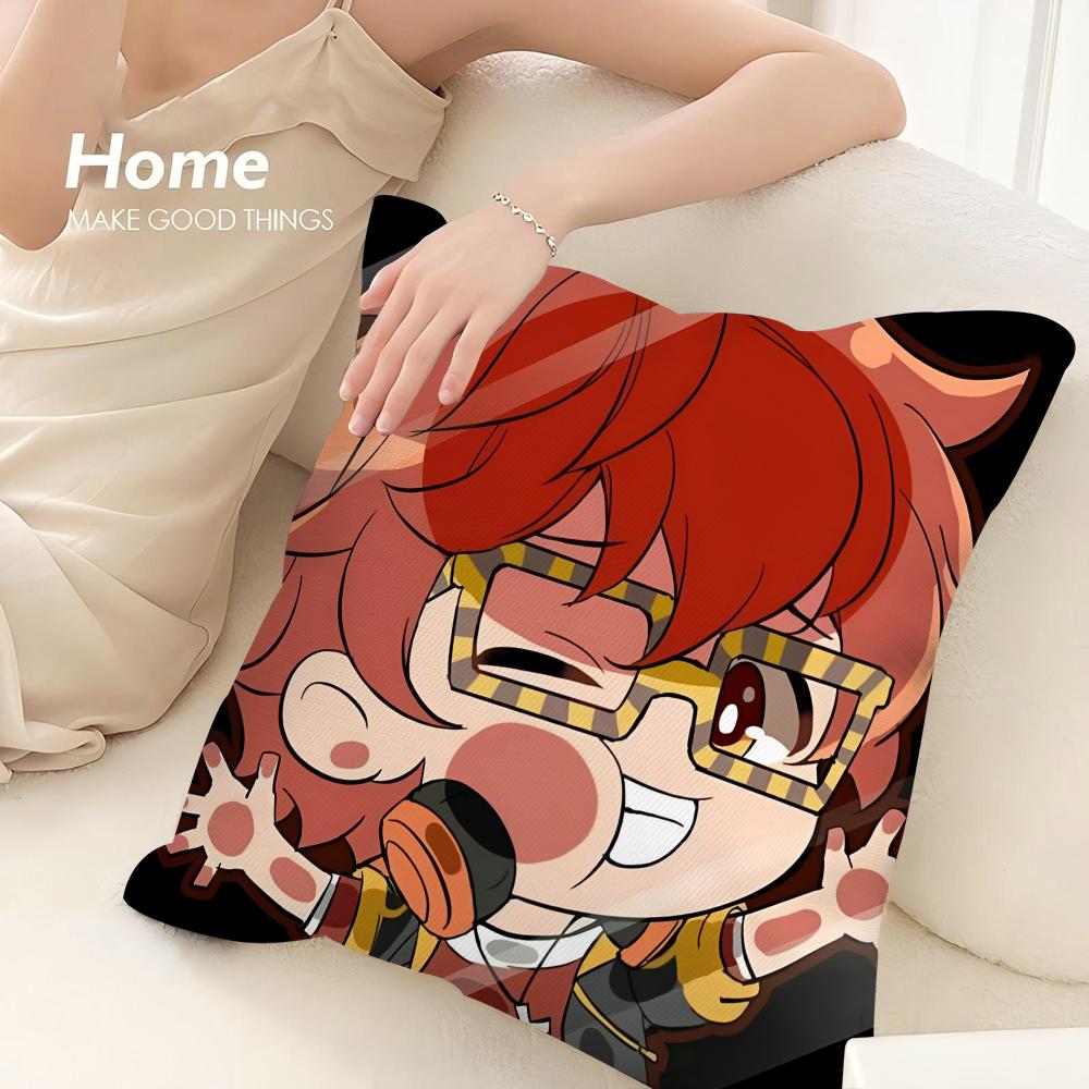 M-Mystic Messenger 707 Pillow Case 3D Print Polyester Fiber 45*45 cm Home Sofa Throw Pillow Cover Decoration Festival Gift