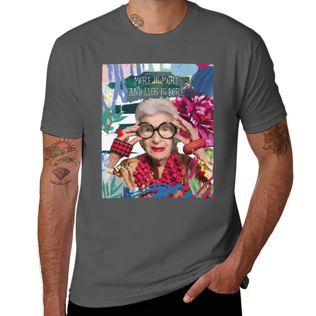 Iris Apfel T-Shirt Man T Shirt Summer Graphic T Shirts for Man T Shirts for Man Cotton T-Shirt