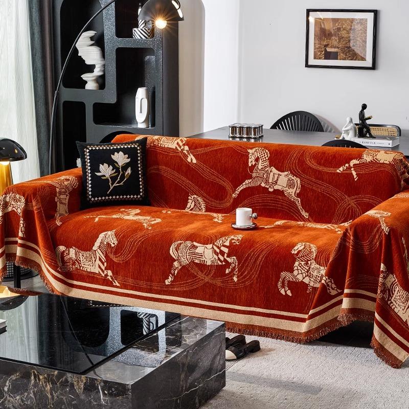 Sofa cover cloth is universal in all seasons, light luxury and high-end, new non-slip cover towel, anti-cat scratch and non-sticky hair,