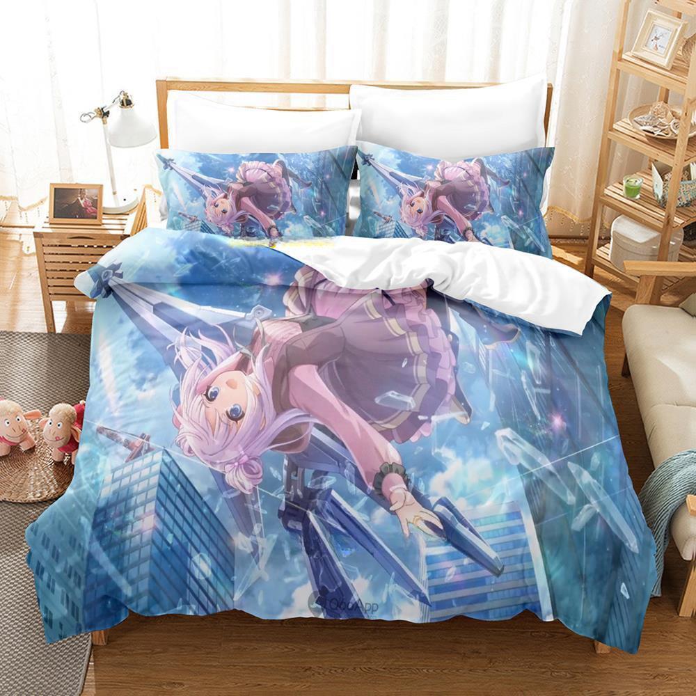 

Assault Lily Bouquet Bedding Set Single Twin Full Queen King Size Bed Set Adult Kid Bedroom Duvet cover Sets Anime Bed Sheet Set EU Twin 135x200cm