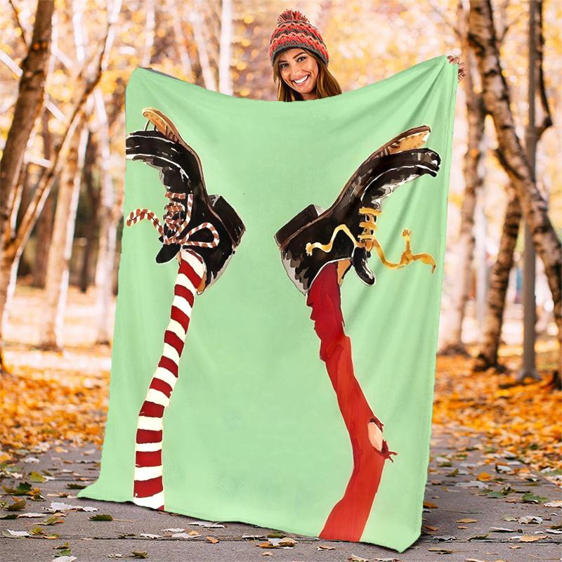 Coperta in Flanella di Pippi Calzelunghe Morbida Calda per Tutte le Stagioni, Design per Campeggio, Viaggio in Auto, Escursionismo Divano, Letto, Ufficio Regalo Perfetto per Feste