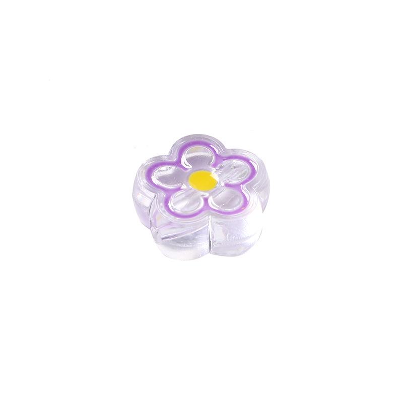 Acrylic Five-Pointed Star Flower Beads for DIY Jewelry Accessories