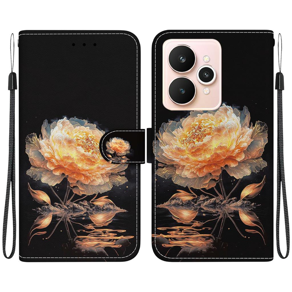 For Realme 15 Pro 5G/15 5G Wallet Phone Case Pattern Printing Leather Flip Cover with Strap