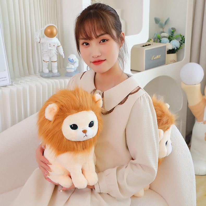 Fun Plush Lion Stuffed Toy Adorable Soft Doll For Children Birthday Idea Gift