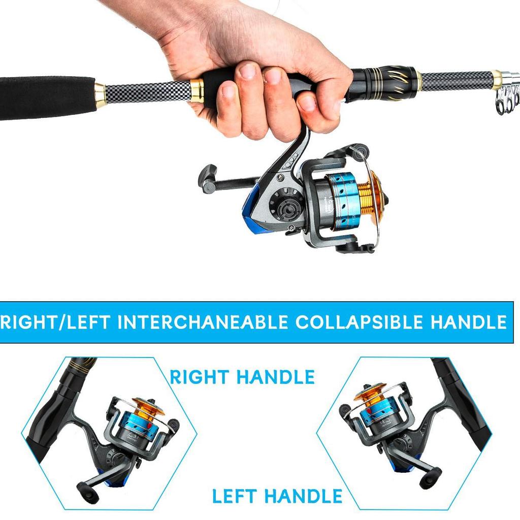 Long Cast Sea Rod & Reel Set with Bag - Beginner Fishing Kit