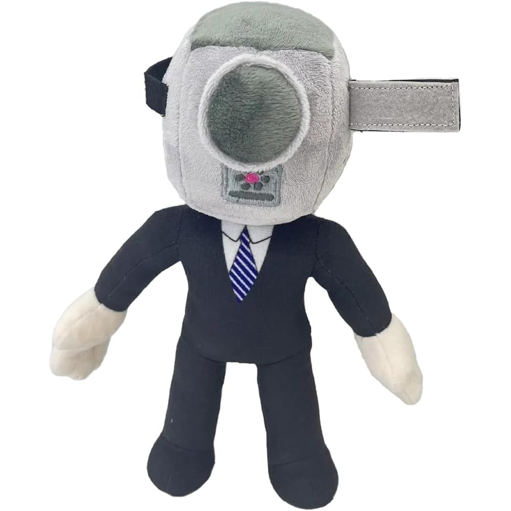 Skipbiddy Toilet Plush Toy Style Toilet Plush Toy Toilet Speaker Man Boss Plush Toy Toilet Game Cartoon Plush Toy for Boys and Girls Fans Plush Toy