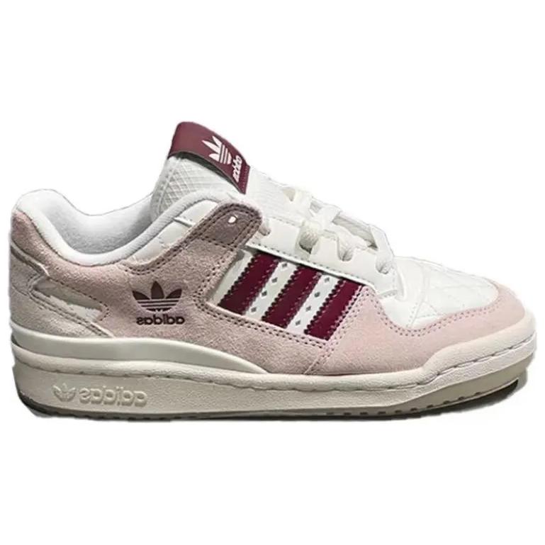 Adidas Originals Forum Low CL Durable Low-Top Skate Shoes Unisex Sneakers Pink JH6280