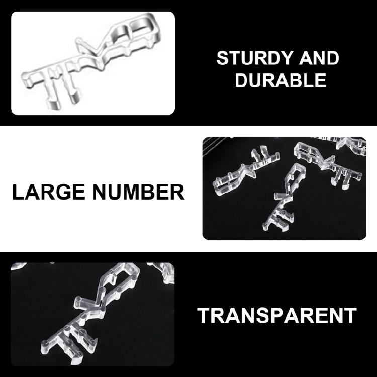 24Pcs Blinds Curtain Clips Horizontal Window Curtains Securing Clamps for Hiddens Valance Sheer