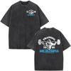 Vintage Washed Olympia Gym Fitness Tshirt Fashion Mens Short Sleeve Shirts Cotton Crewneck Oversized Tshirts Streetwear Unisex