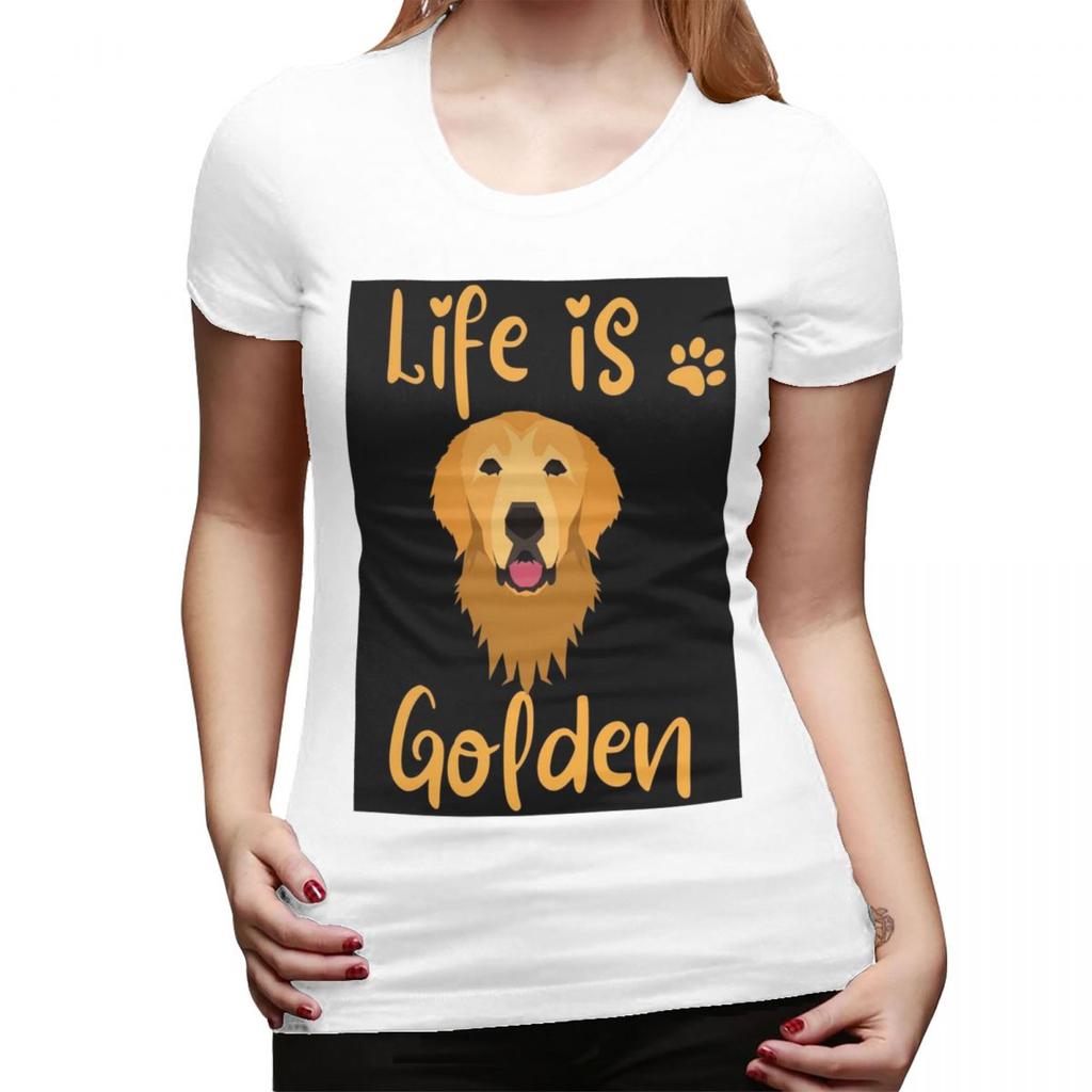 GOLDEN RETRIEVER Quote TShirt for Women ONeck Streetwear T Shirts Womens Short Sleeve Summer Clothes Tops