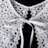 Hollowout Embroidery Flower False Collar Capelet Floral Lace Elegant Detachable Shawl for Collarless Blouse and Dress